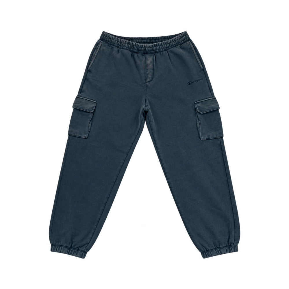 Champion Men's Cargo Sweatpants M Faded Navy Blue Green Fleece Joggers Utility